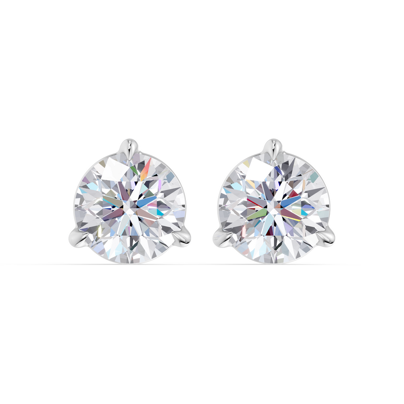 Classic Martini Screwback Lab Grown Diamond Stud Earrings