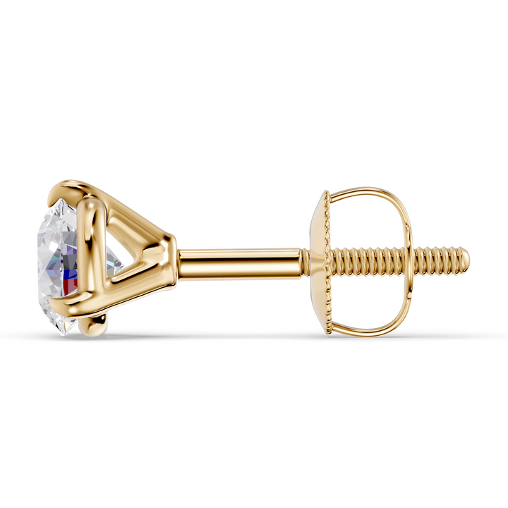 Classic Martini Screwback Lab Grown Diamond Stud Earrings