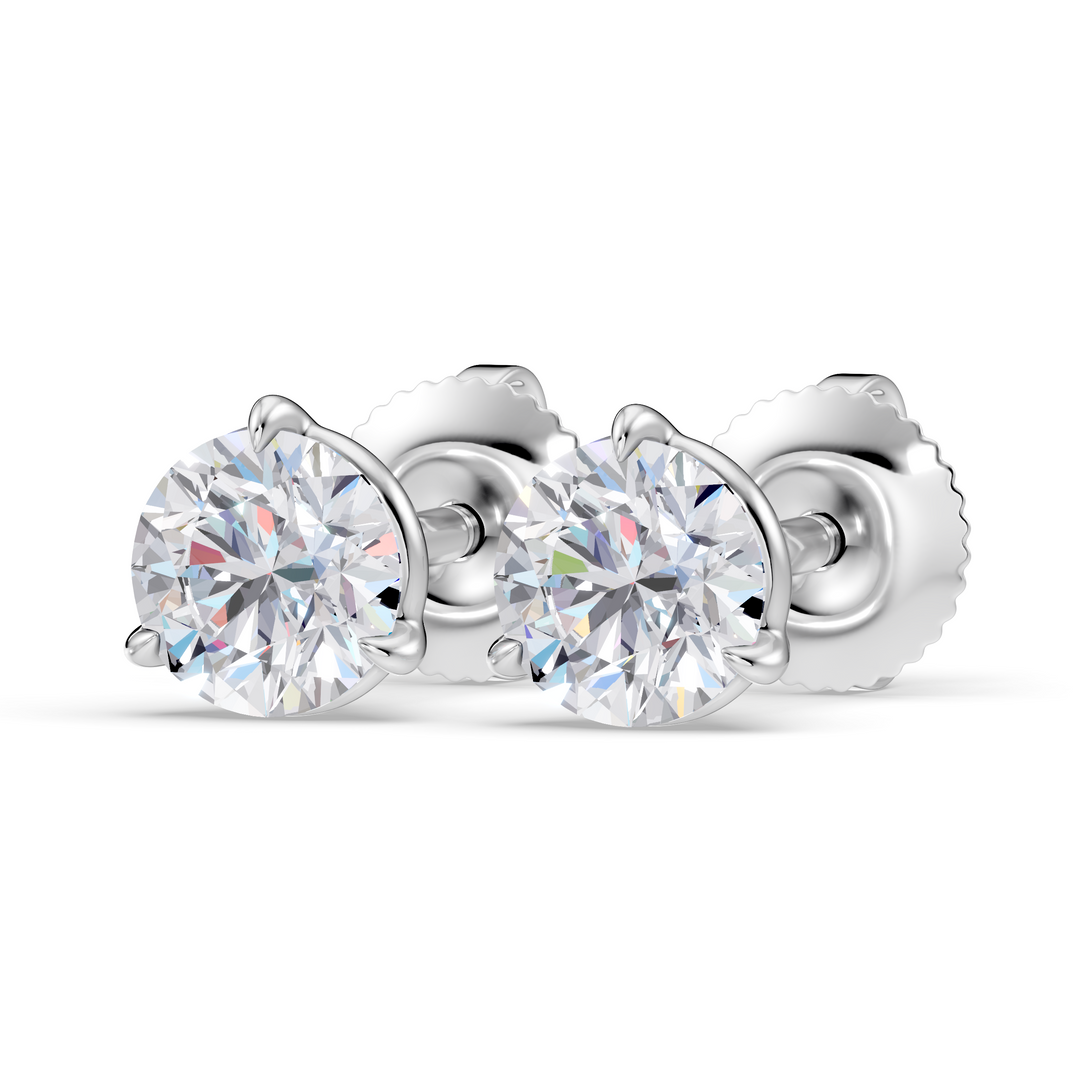 Classic Martini Screwback Lab Grown Diamond Stud Earrings