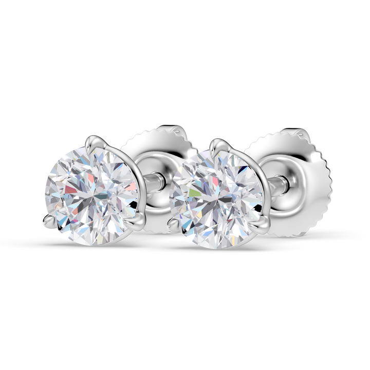 Classic Martini Screwback Lab Grown Diamond Stud Earrings