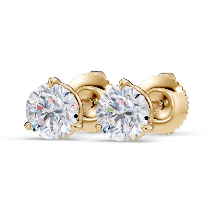 Classic Martini Screwback Lab Grown Diamond Stud Earrings