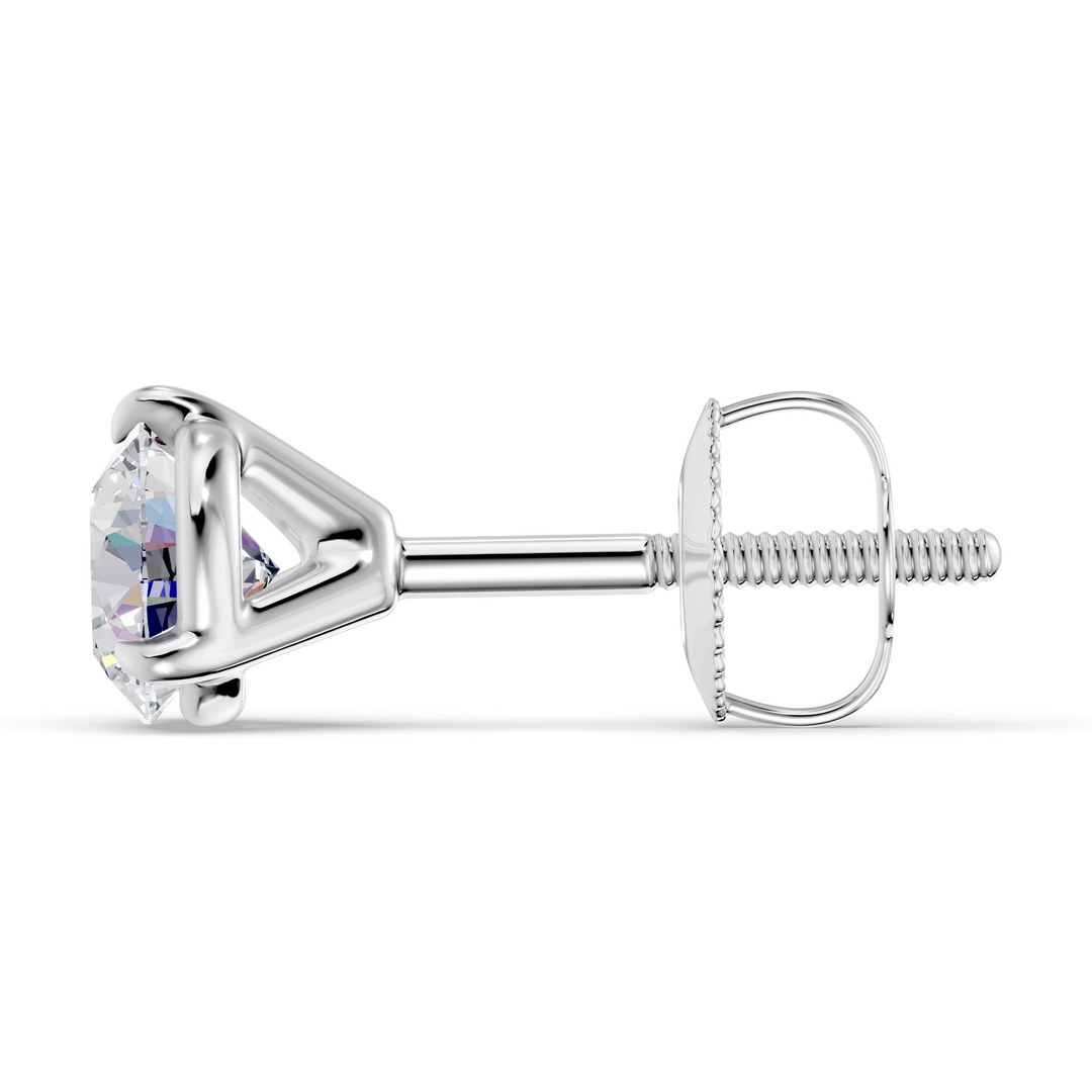 Classic Martini Screwback Lab Grown Diamond Stud Earrings