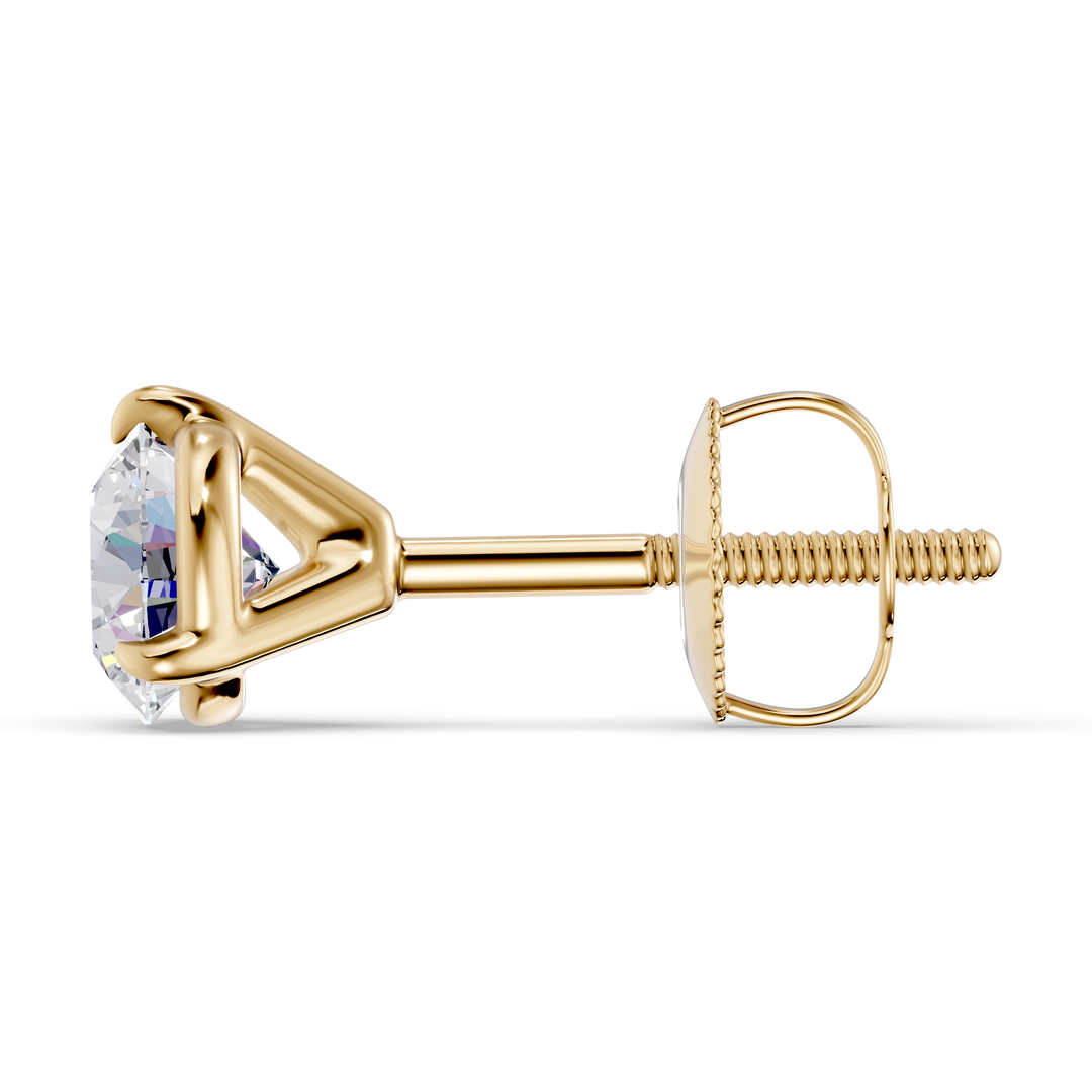 Classic Martini Screwback Lab Grown Diamond Stud Earrings