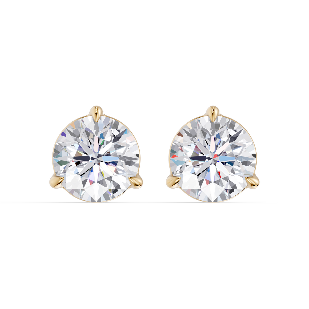 Classic Martini Screwback Lab Grown Diamond Stud Earrings