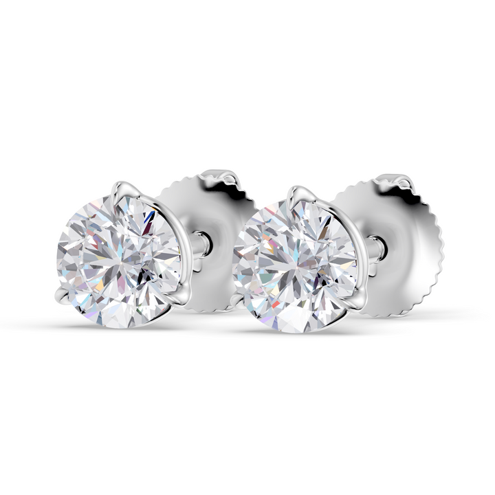Classic Martini Screwback Lab Grown Diamond Stud Earrings