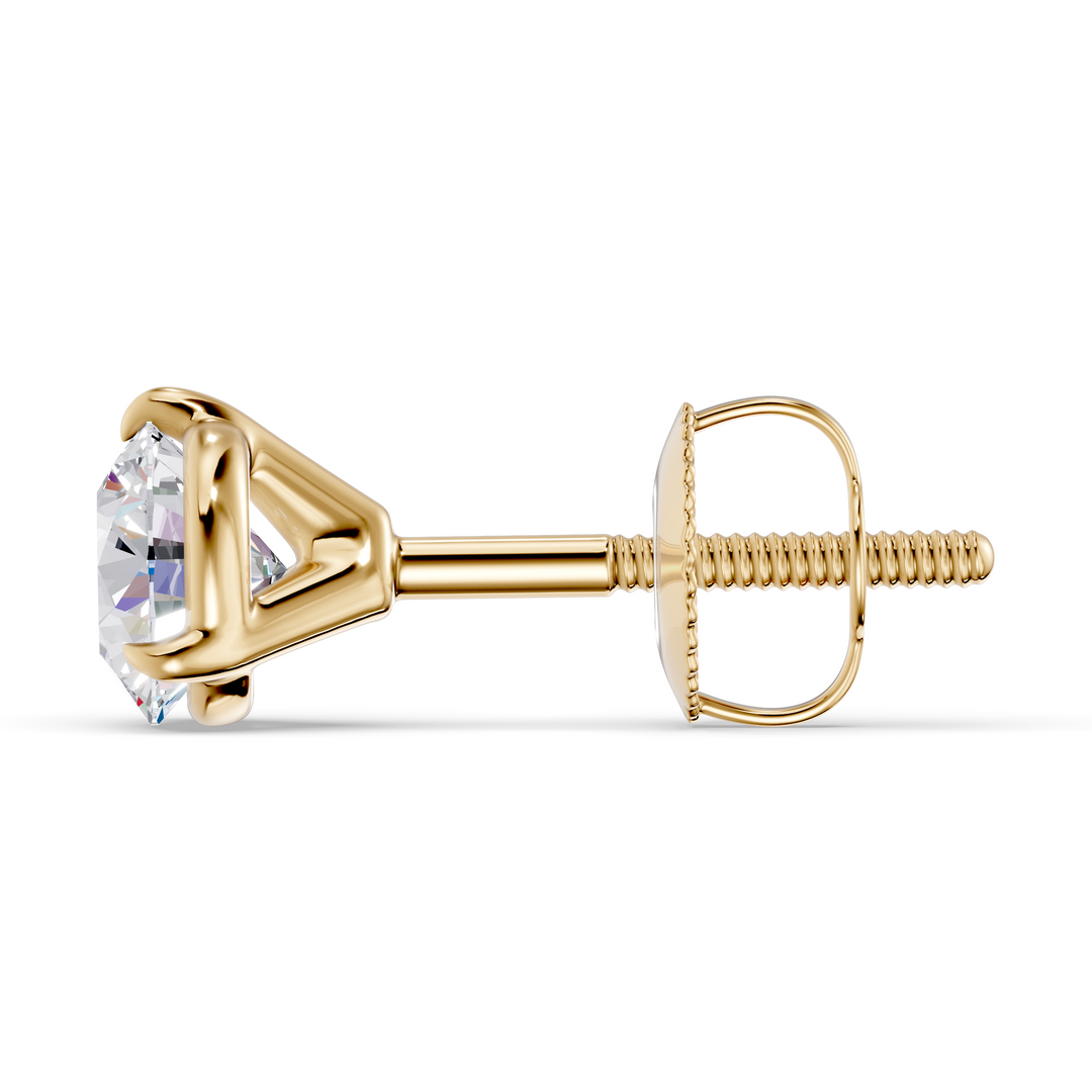 Classic Martini Screwback Lab Grown Diamond Stud Earrings