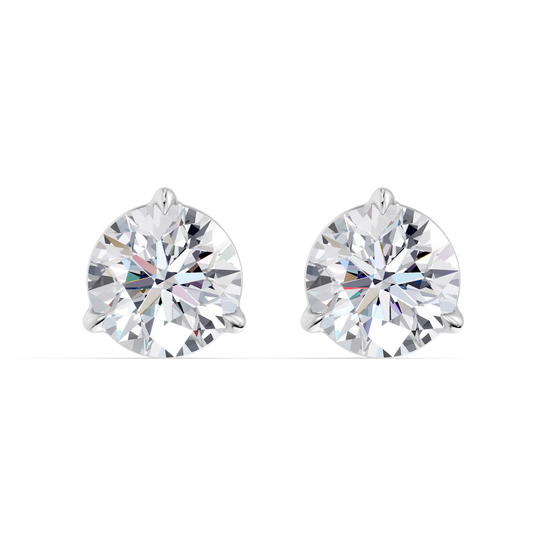 Classic Martini Screwback Lab Grown Diamond Stud Earrings