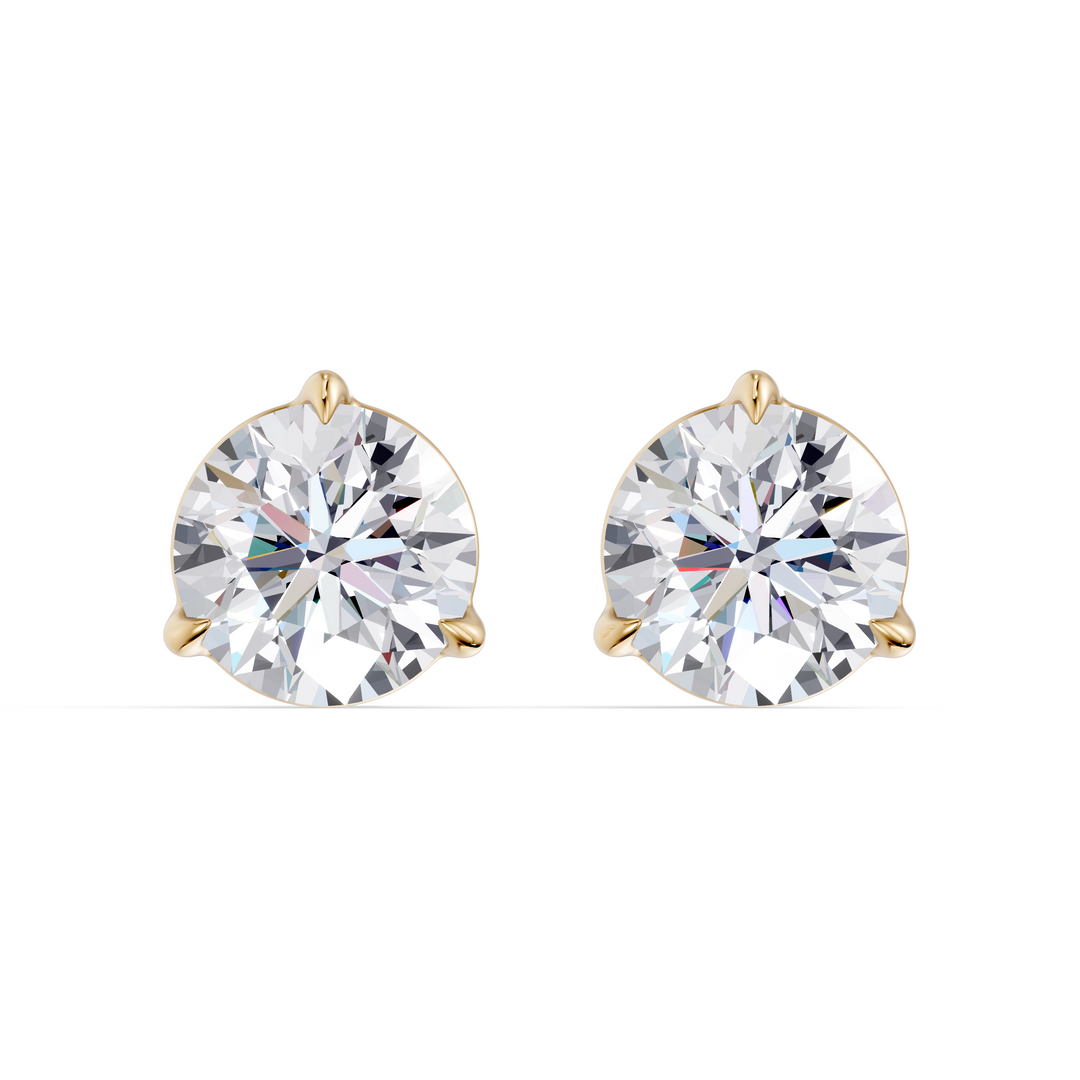 Classic Martini Screwback Lab Grown Diamond Stud Earrings