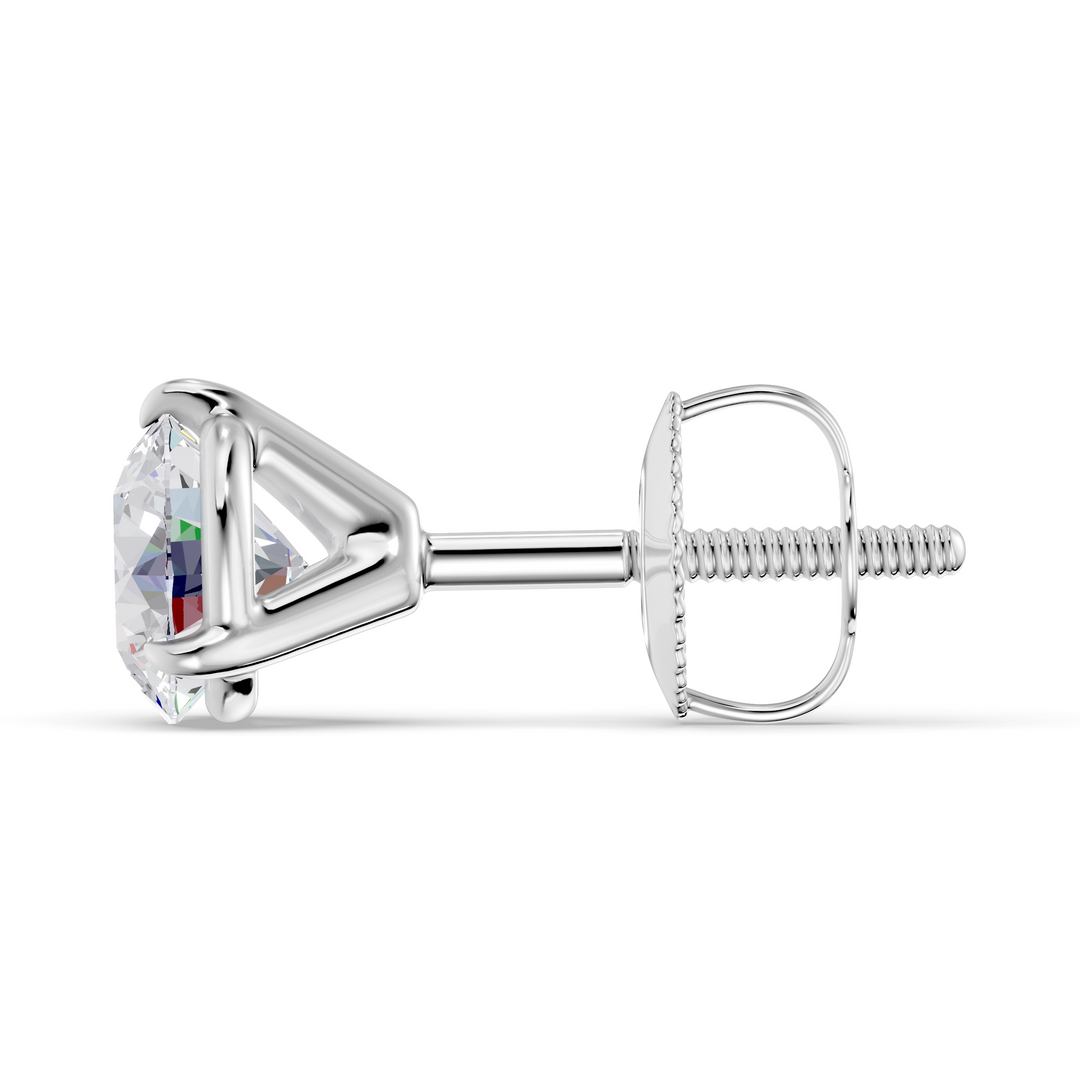 Classic Martini Screwback Lab Grown Diamond Stud Earrings