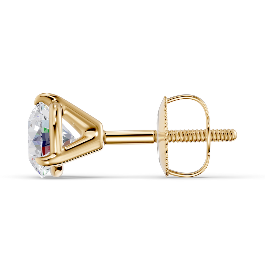 Classic Martini Screwback Lab Grown Diamond Stud Earrings