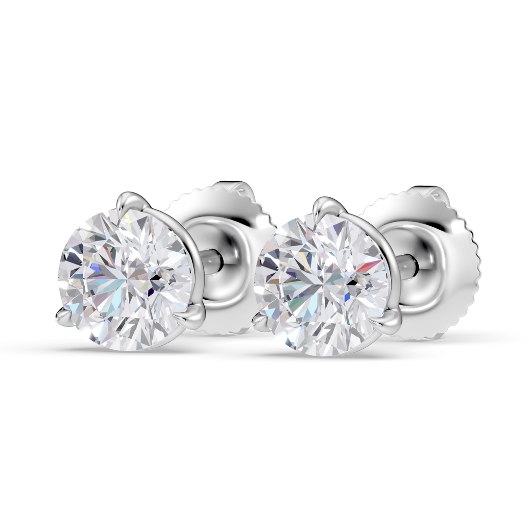 Classic Martini Screwback Lab Grown Diamond Stud Earrings