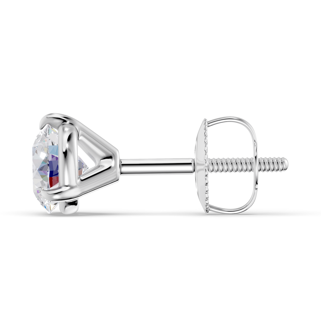 Classic Martini Screwback Lab Grown Diamond Stud Earrings