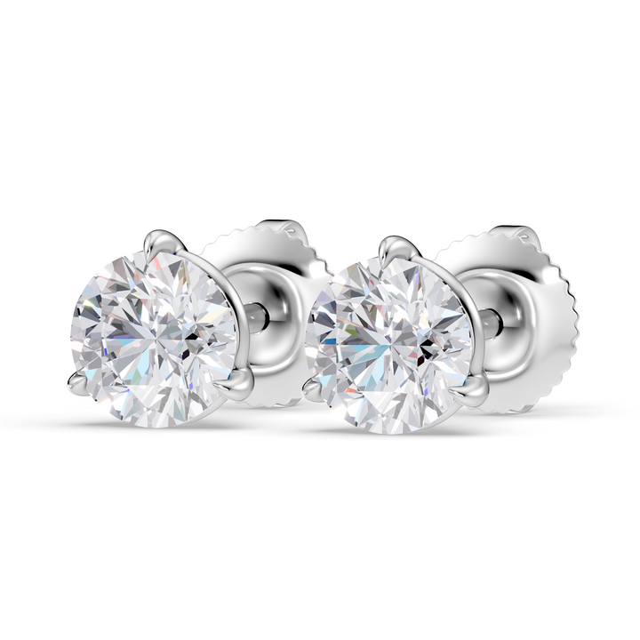 Classic Martini Screwback Lab Grown Diamond Stud Earrings