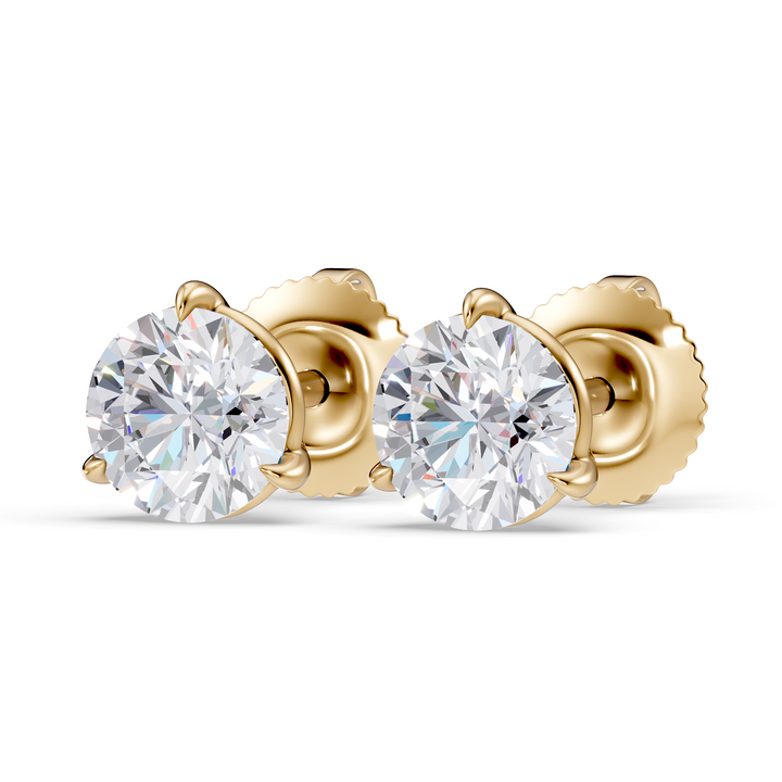 Classic Martini Screwback Lab Grown Diamond Stud Earrings