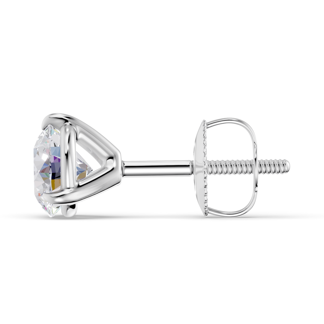 Classic Martini Screwback Lab Grown Diamond Stud Earrings