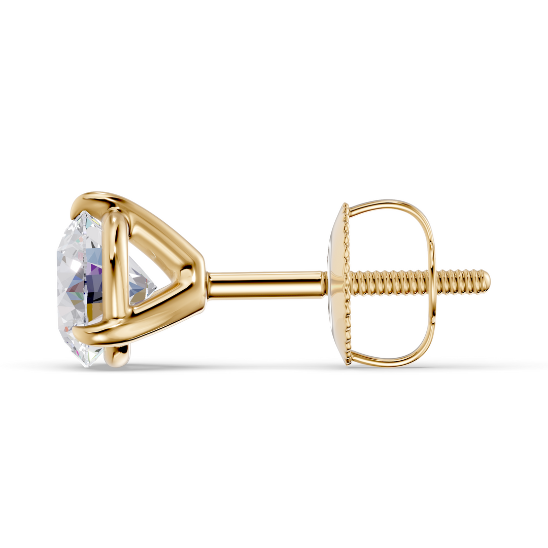 Classic Martini Screwback Lab Grown Diamond Stud Earrings