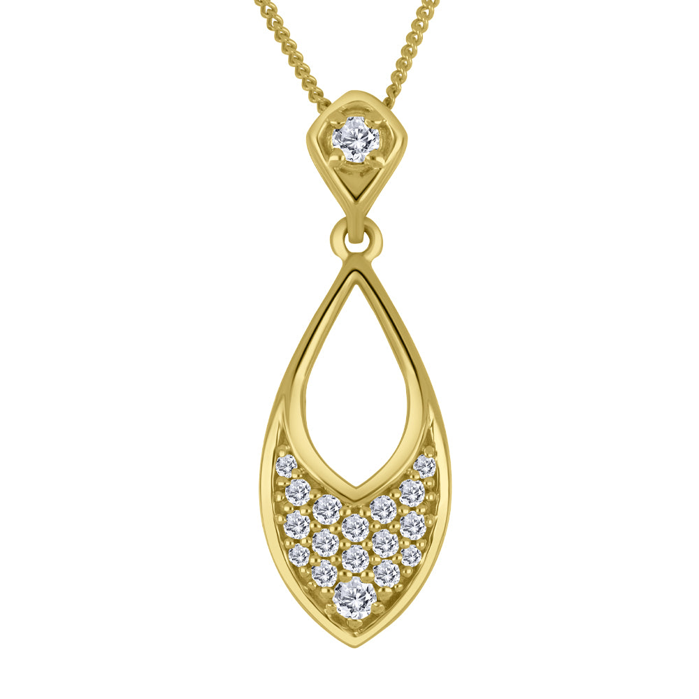Canadian diamond necklace in 10K yellow gold – FIG3419P02