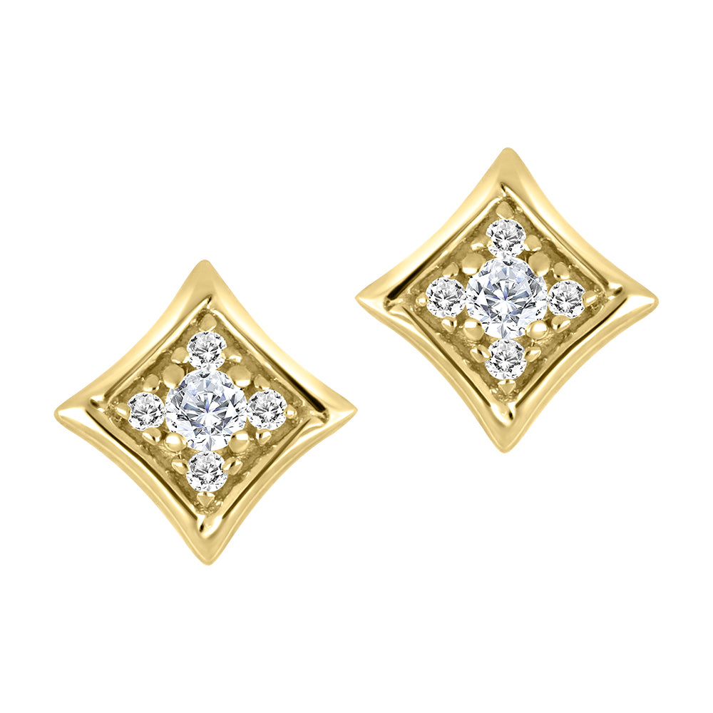 Canadian diamond earrings in 10K yellow gold – FIG3544E07