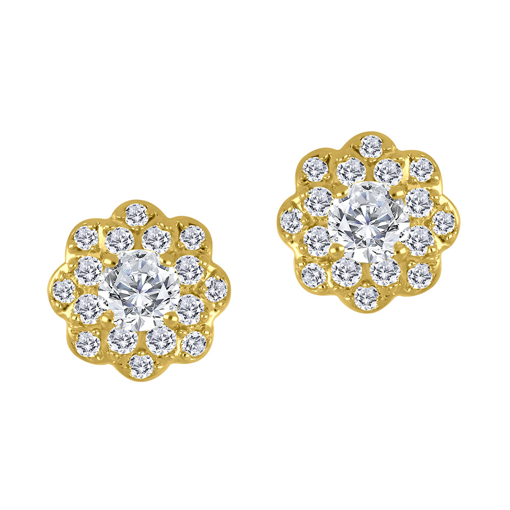 Canadian diamond earrings in 14K yellow gold – FIG3546E28