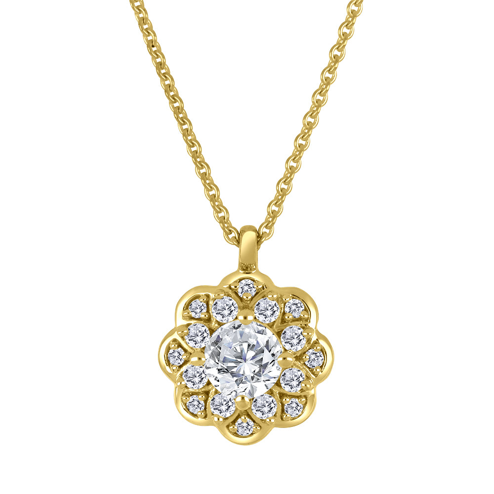 Canadian diamond necklace in 14K yellow gold – FIG3546P30