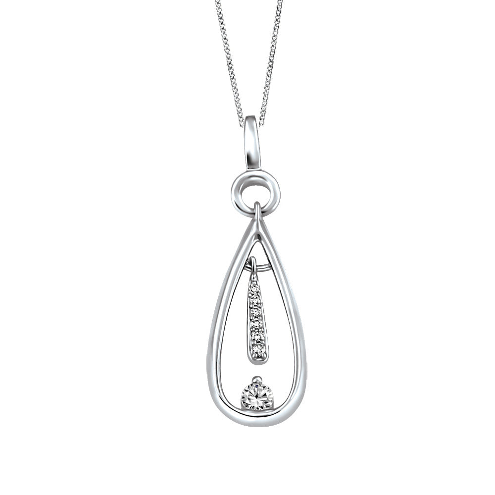 Canadian diamond necklace in 10K white gold – FIG1798P09