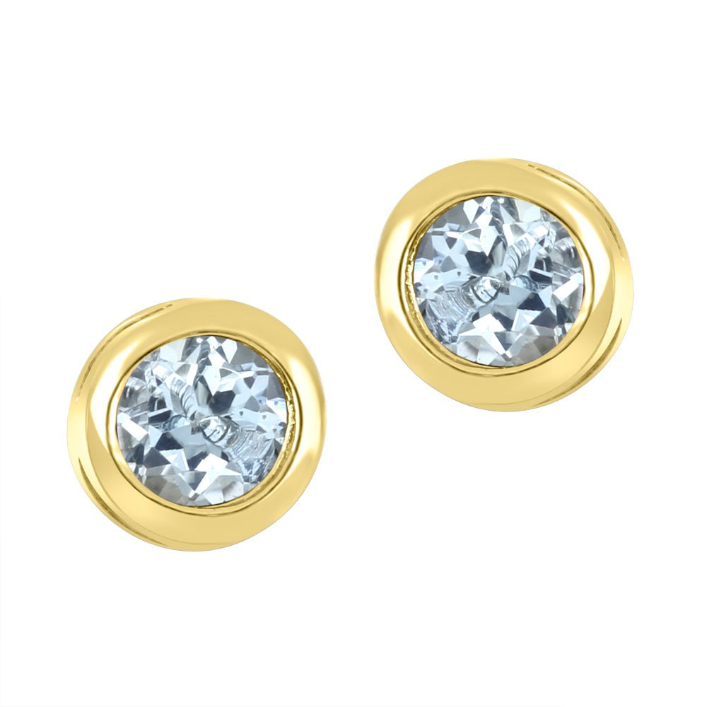 Aquamarine earrings in 10K yellow gold – G2913E/AQ