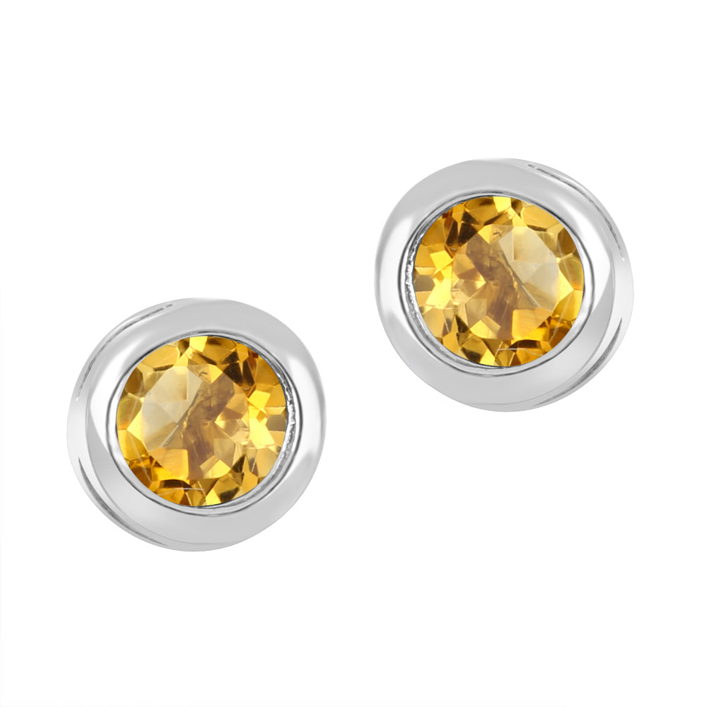 Citrine earrings in 10K white gold – G2913E/CT