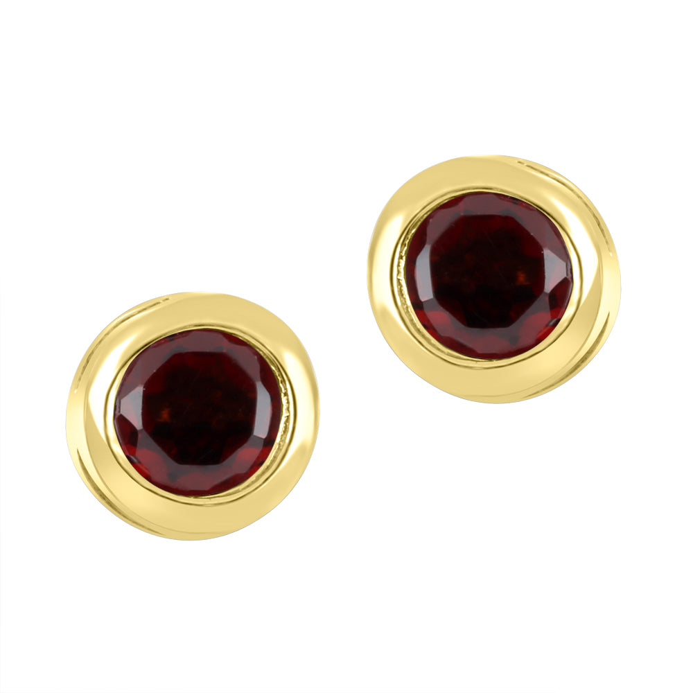 Garnet earrings in 10K yellow gold – G2913E/GA