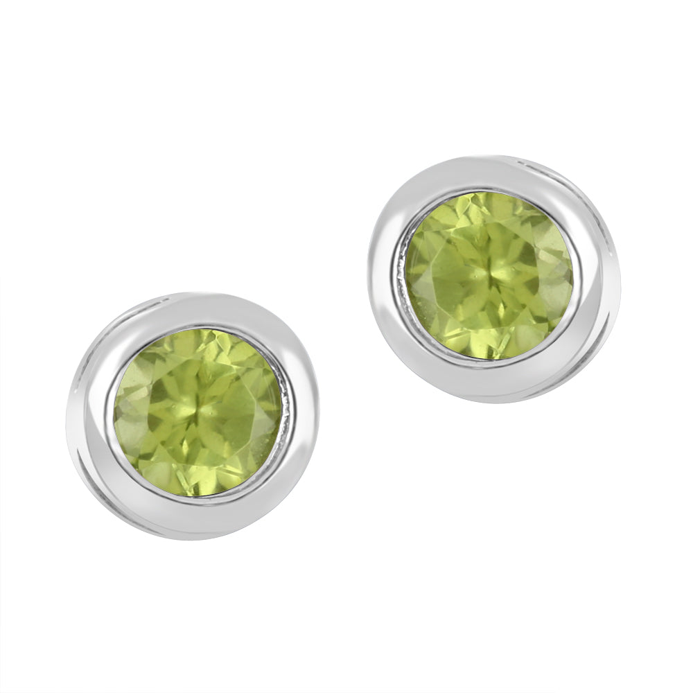 Peridot earrings in 10K white gold – G2913E/PD