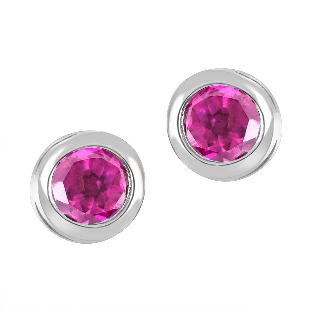 Rhodolite garnet earrings in 10K white gold – G2913E/RHG