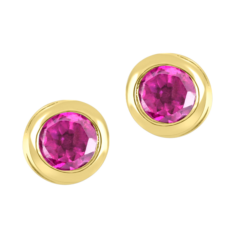 Rhodolite garnet earrings in 10K yellow gold – G2913E/RHG