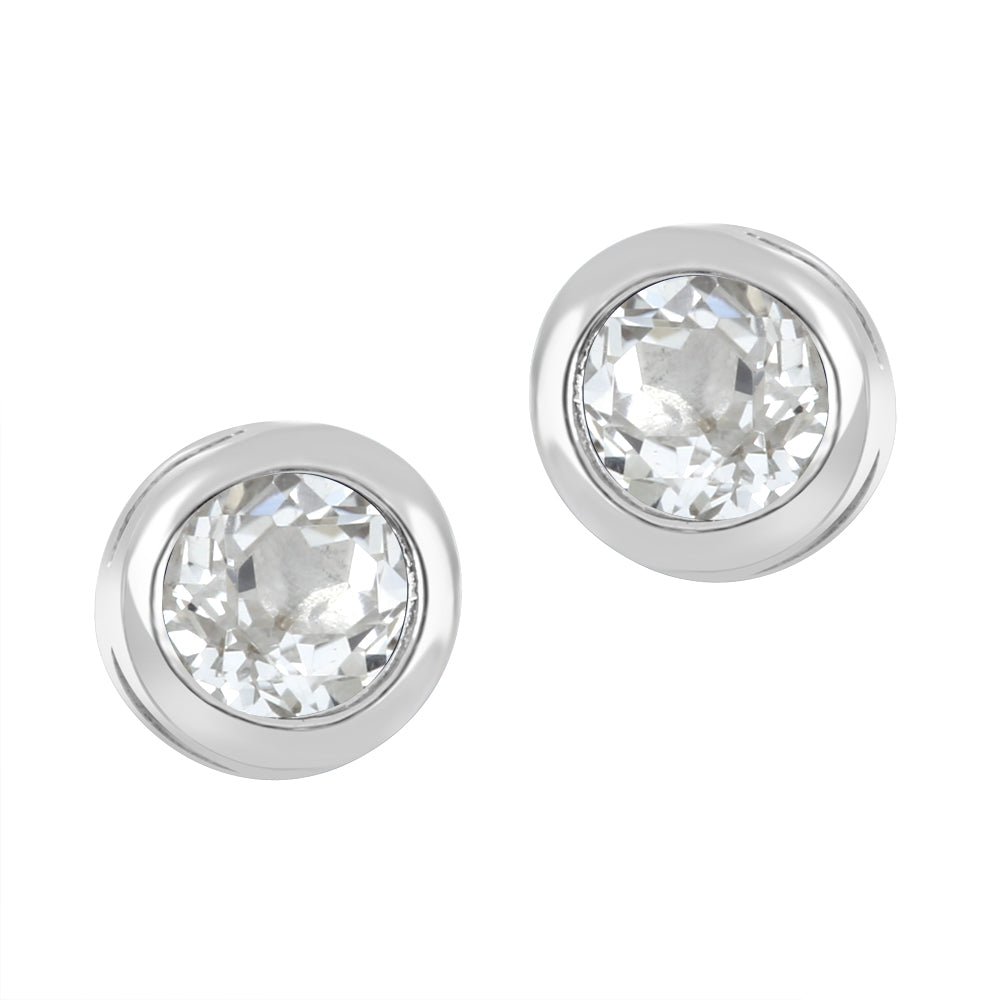 White topaz earrings in 10K white gold – G2913E/WTZ