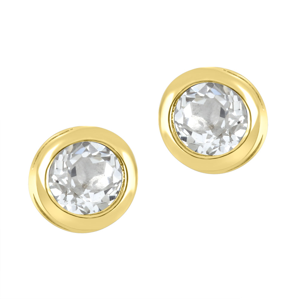 White topaz earrings in 10K yellow gold – G2913E/WTZ