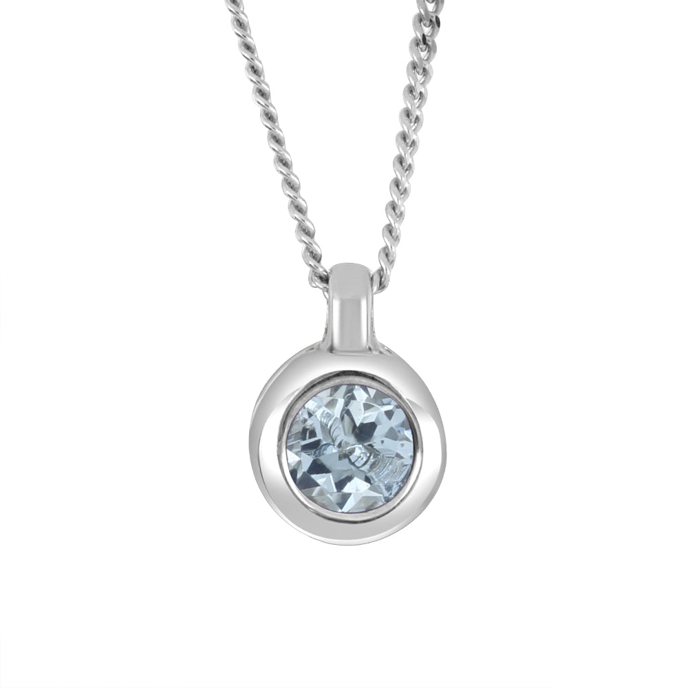 Aquamarine necklace in 10K white gold – G2913P/AQ