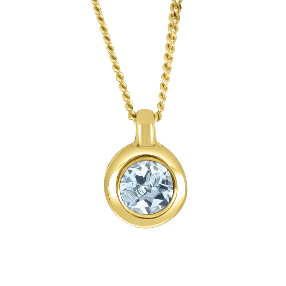 Aquamarine necklace in 10K yellow gold – G2913P/AQ