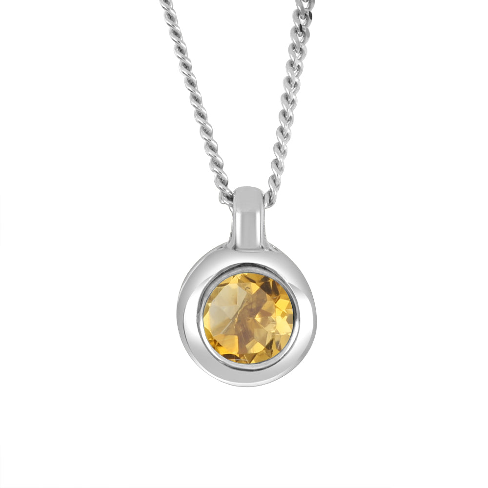 Citrine necklace in 10K white gold – G2913P/CT