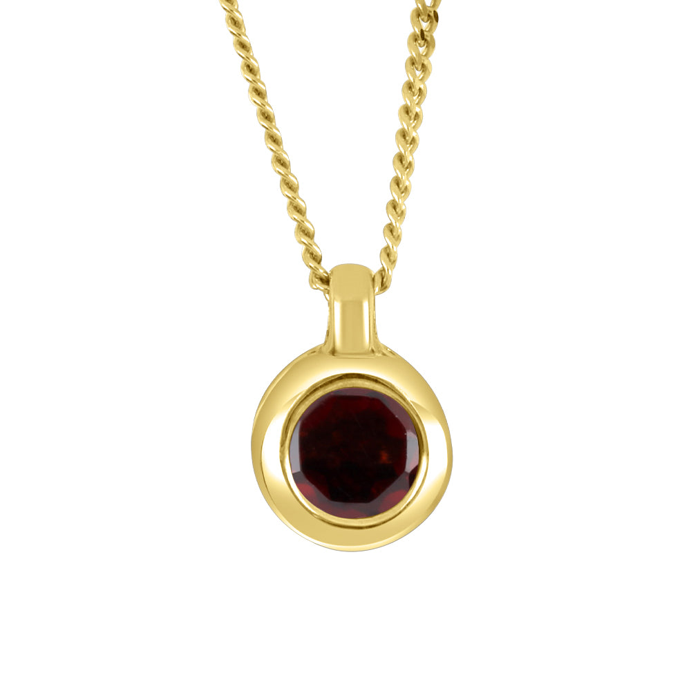 Garnet necklace in 10K yellow gold – G2913P/GA