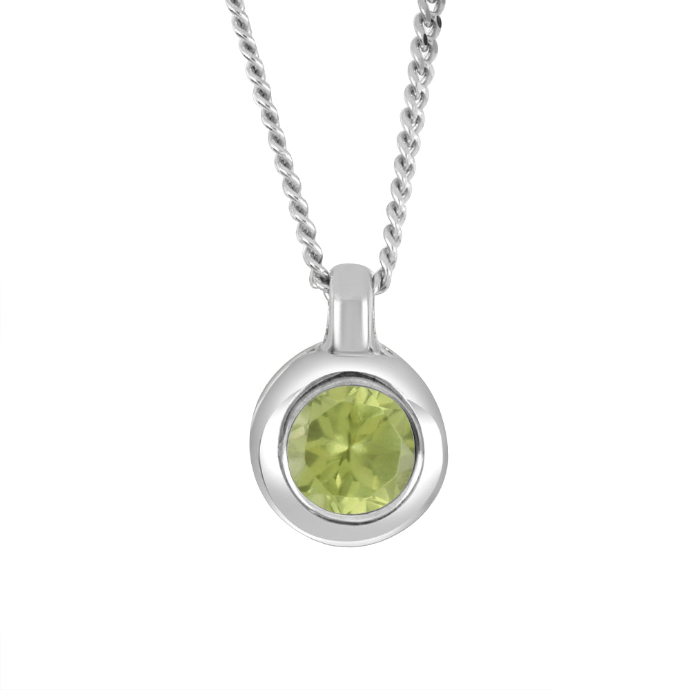 Peridot necklace in 10K white gold – G2913P/PD