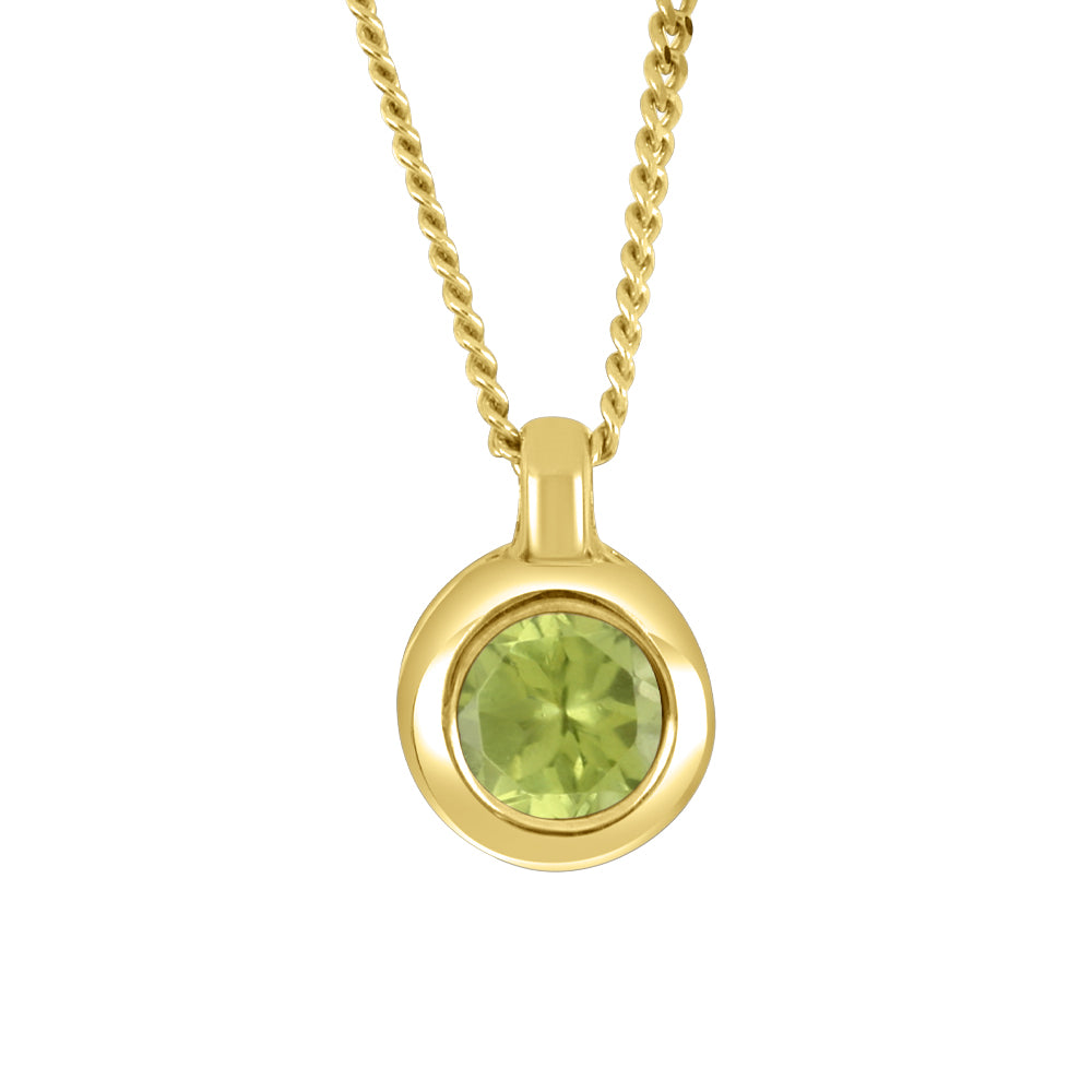 Peridot necklace in 10K yellow gold – G2913P/PD
