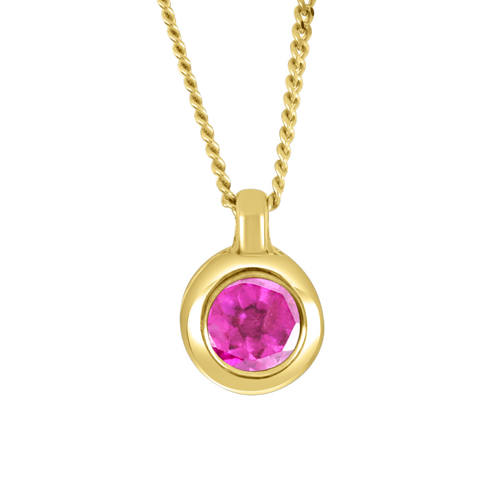 Pink topaz necklace in 10K yellow gold – G2913P/PTZ