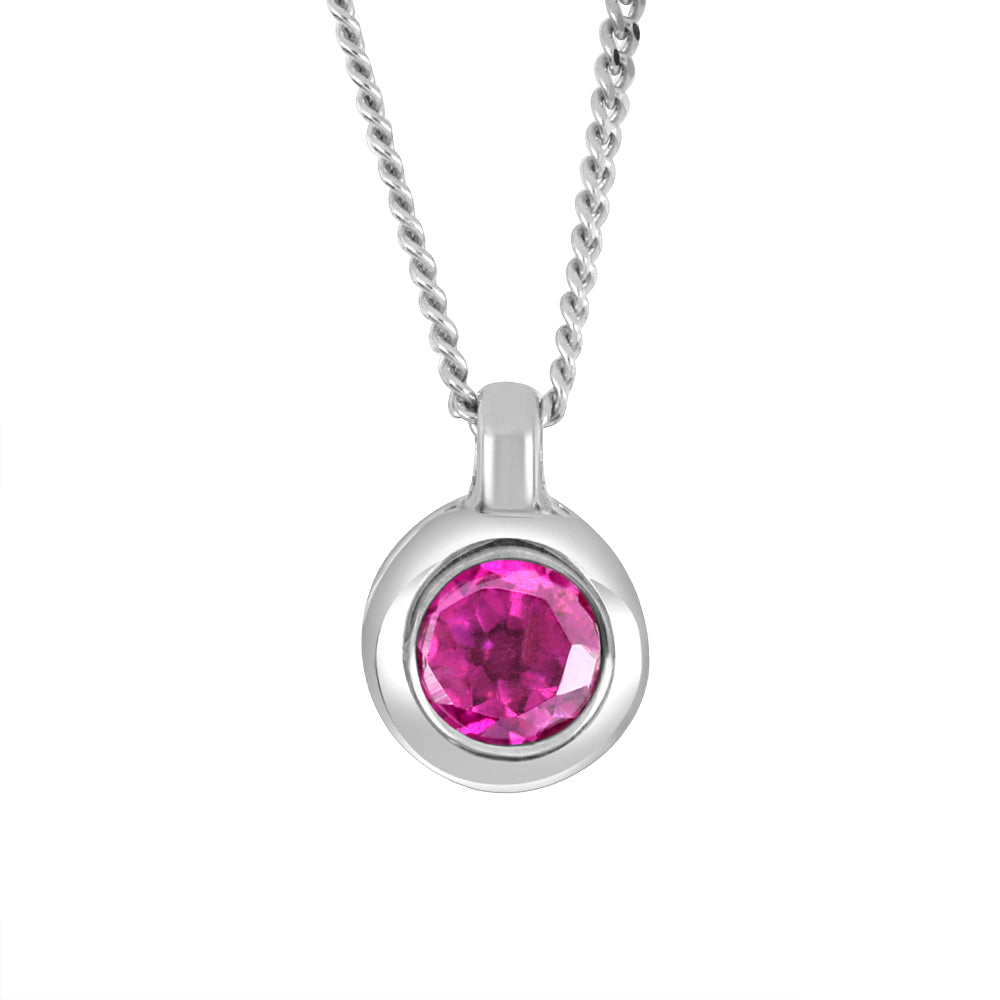Rhodolite garnet necklace in 10K white gold – G2913P/RHG