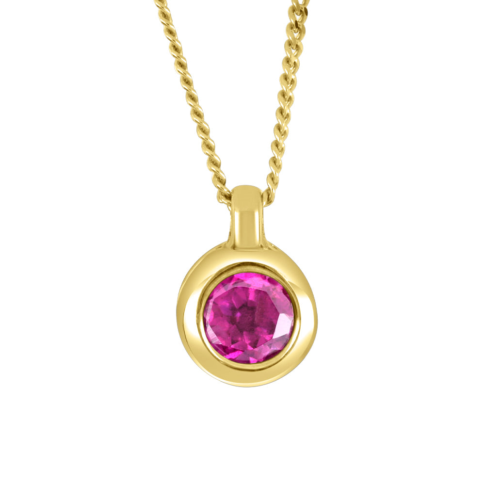 Rhodolite garnet necklace in 10K yellow gold – G2913P/RHG