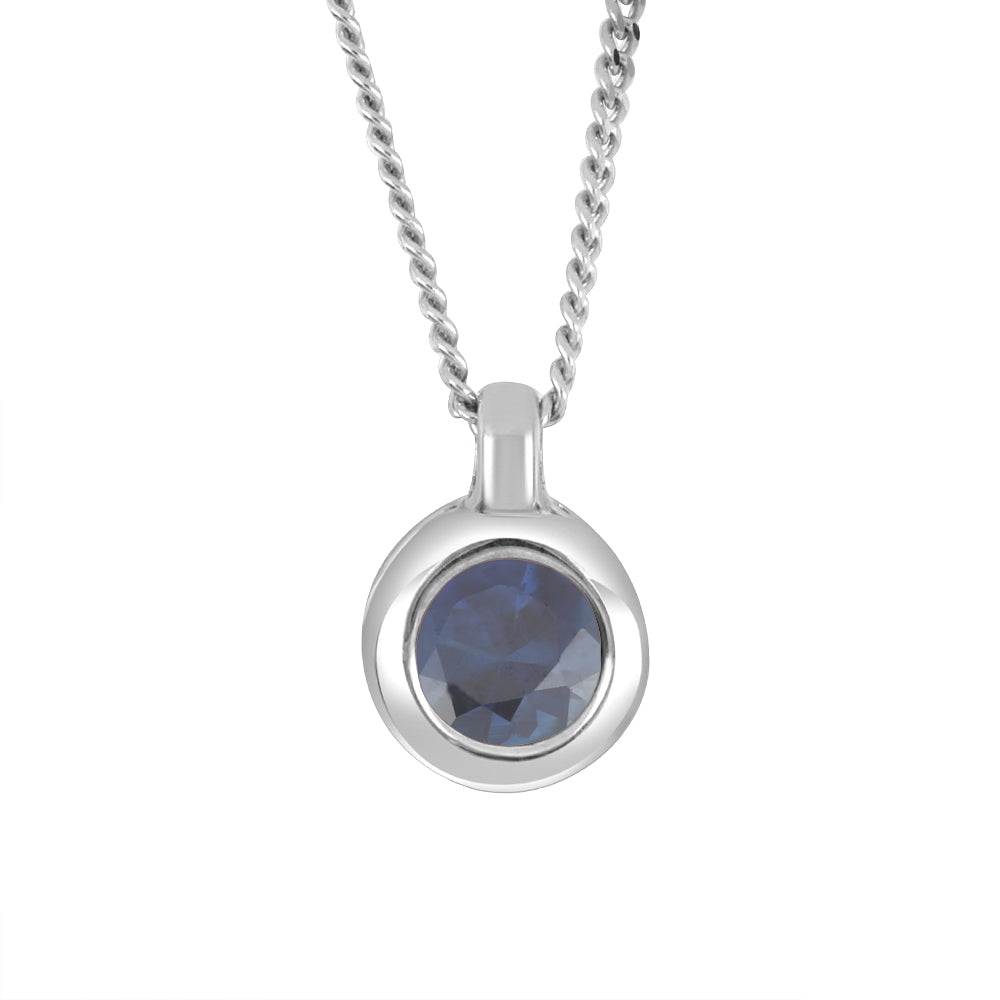 Sapphire necklace in 10K white gold – G2913P/S