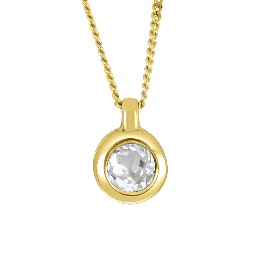 White topaz necklace in 10K yellow gold – G2913P/WTZ