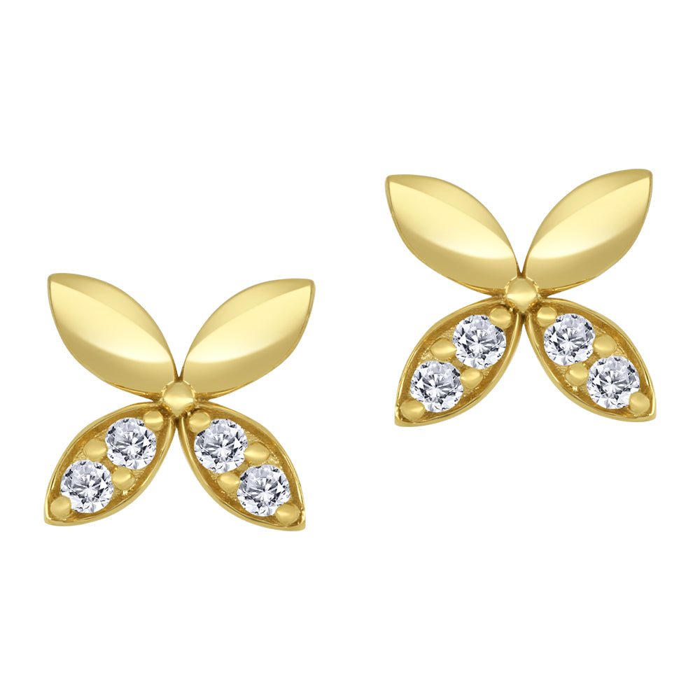 0.16 TCW Natural Diamond Earrings in 10K Yellow Gold – G3310/E