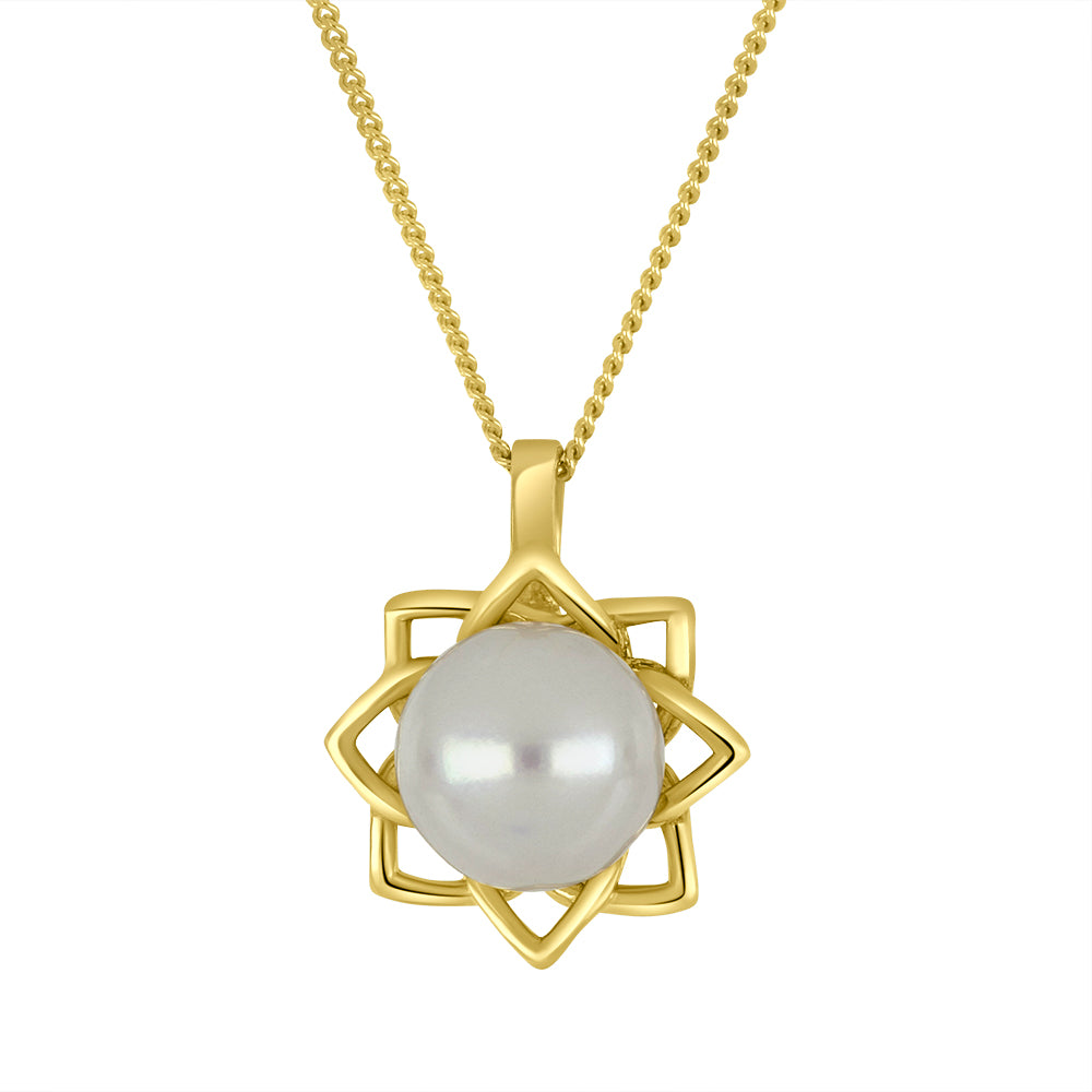 Pearl necklace in 10K yellow gold – G3530P/WH