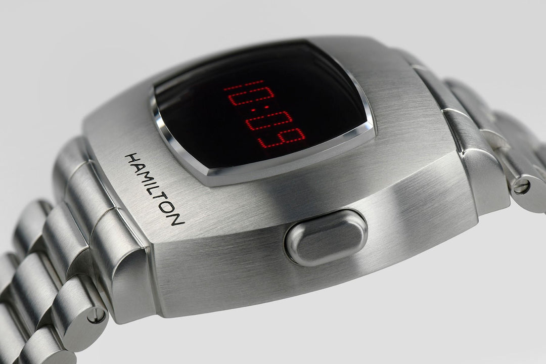 Hamilton American Classic PSR Digital Quartz 41mm x 35mm H52414130 detail
