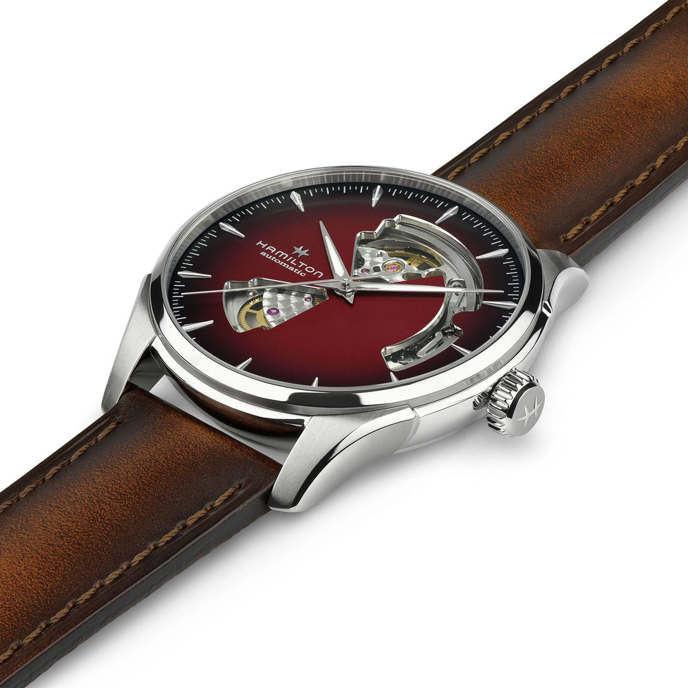 Hamilton Jazzmaster Open Heart Auto 40 mm Red Dial H32675570 side view