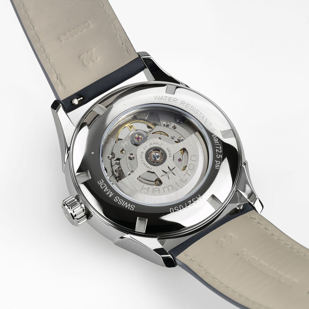 Hamilton Jazzmaster Open Heart Auto 42 mm Blue Dial H32705640 open case