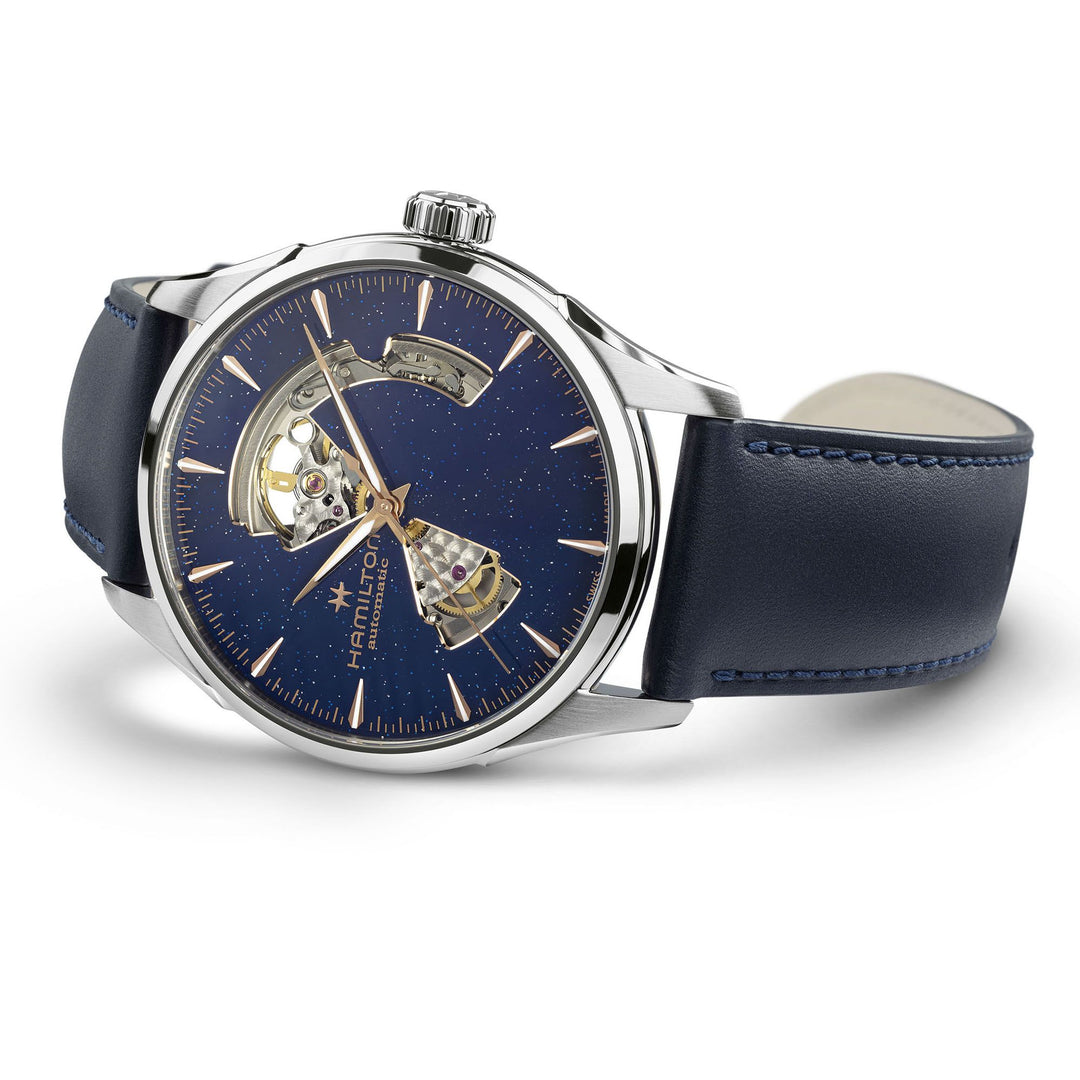 Hamilton Jazzmaster Open Heart Auto 42 mm Blue Dial H32705640 side view